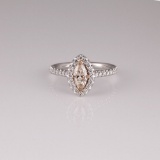 APP: 5.8k *14 kt. Two Tone Gold, 0.94CT Diamond Ring