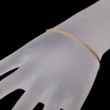 *Fine Jewelry 14KT Gold, 3 Strand 1.5GR, 7'' Oval Link Bracelet