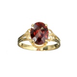 APP: 0.6k Fine Jewelry 14KT Gold, 3.21CT Oval Cut Red Almandite Garnet Ring