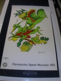 Poster from 1972 Munich Olympics NOT ON LINEN