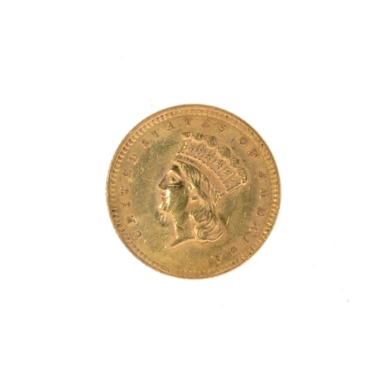 *1857 $1 U.S. Indian Head Gold Coin (JG N)