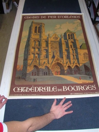 Cathedrale de Bourges by Constant Duval on Linen