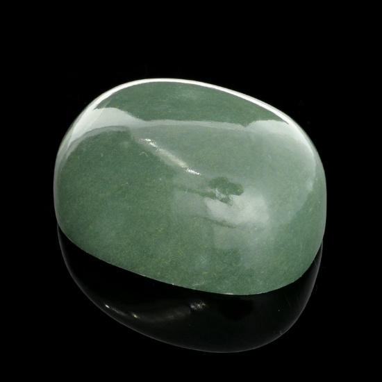 APP: 9.3k 848.00CT Oval Cut Cabochon Green Guatemala Jade Gemstone