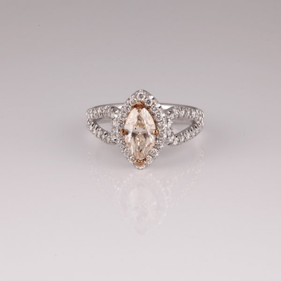 APP: 9.9k *14 kt. Two Tone Gold, 1.43CT Diamond Ring