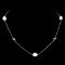*Fine Jewelry 14KT White Gold, 8.8GR, 17'' Link Chain With 5 Station Pearls