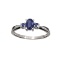 APP: 0.5k Fine Jewelry 0.75CT Oval Cut Blue Sapphire And Platinum Over Sterling Silver Ring