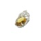 APP: 0.5k Fine Jewelry 2.00CT Oval Cut Citrine And White Sapphire Sterling Silver Pendant