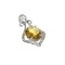 APP: 0.4k Fine Jewelry 2.00CT Oval Cut Citrine/White Sapphire And Sterling Silver Pendant