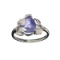 Fine Jewelry Designer Sebastian, 3.50CT Pear Cut Cabochon Tanzanite And Sterling Silver Ring