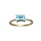 APP: 0.7k Fine Jewelry 14KT Gold, 1.38CT Blue Topaz  And Diamond Ring
