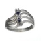 Fine Jewelry Designer Sebastian, 0.27CT Round Cut Sapphire And White Topaz Sterling Silver Ring