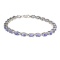 APP: 4k Fine Jewelry 5.00CT Oval Cut Tanzanite Over Sterling Silver Bracelet
