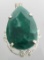 APP: 12.2k Fine Jewelry Designer Sebastian 300.41CT Pear Cut Emerald and Sterling Silver Pendant