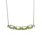 Fine Jewelry Designer Sebastian 1.76CT Oval Cut Green Peridot And Sterling Silver Pendant With Chain