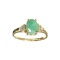 APP: 1.1k Fine Jewelry Designer Sebastian 14KT Gold, 1.25CT Green Emerald And White Sapphire Ring