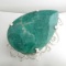 APP: 15k Fine Jewelry Designer Sebastian 358.23CT Pear Cut Emerald and Sterling Silver Pendant
