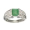 APP: 0.7k Fine Jewelry Designer Sebastian, 1.40CT Green Emerald And White Topaz Sterling Silver Ring