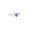 APP: 0.6k Fine Jewelry Designer Sebastian 0.25CT Pear Cut Tanzanite And Sterling Silver Ring