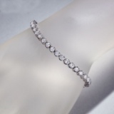 APP: 16.5k *Fine Jewelry 14KT White Gold, 7.00CT Round Brilliant Cut Diamond Bracelet
