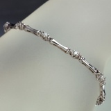APP: 3.6k *Fine Jewelry 14KT White Gold, 1.00CT Round Brilliant Cut Diamond Bracelet
