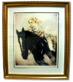 Icart (After) - The Horse Woman - Museum Framed Print 25x29