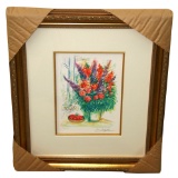 Chagall (After) 'Bowl of Cherries' Museum Framed Giclee-Ltd Edn