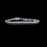 *Fine Jewelry 18 kt. White Gold, Custom Made 2.02CT Round Brilliant Cut Diamond Tennis Bracelet