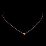 *Fine Jewelry 14KT Gold Singapore With Puffed Heart 1.4GM. 16'' Necklace