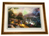 Rare Thomas Kinkade Original Ltd Edt Lithograph Plate Signed Framed 'Dorothy Discovers Emerald City'