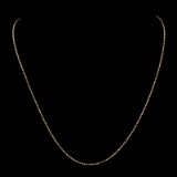 *Fine Jewelry 14KT Gold, 3.8GR, 18'' Double Bead Chain