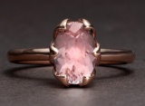 APP: 1.8k *Fine Jewelry 14 kt. Rose Gold, 1.75CT Oval Cut Morganite Gemstone Engagement Ring