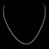 *Fine Jewelry 14KT Gold, 3.1GR, 16'' Corrugated Oval Chain