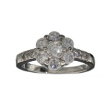 Fine Jewelry 2.50CT Round Cut Colorless Swiss Cubic Zirconia  And Platinum Over Sterling Silver Ring