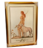 Alberto Vargas (Two Dogs) Exquisitely Museum Framed & Matted Print