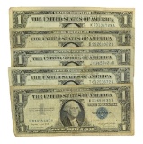 (5) 1957 $1 U.S. Silver Certificates