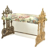 Gold Garden Gate Footstool