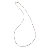 *Fine Jewelry 14KT White Gold, Diamond Cut, 5.3GM, 18'' Rope