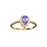 APP: 2.2k Fine Jewelry Designer Sebastian 14KT Gold, 0.97CT Tanzanite And Diamond Ring
