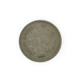 Rare 1868 Three-Cent Piece Nickel Coin