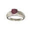 APP: 0.5k Fine Jewelry Designer Sebastian, 0.75CT Round Cut Ruby And Sterling Silver Ring
