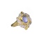APP: 0.8k Fine Jewelry 0.80CTCabochon Cut Tanzanite Over Sterling Silver Gold Ring