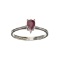 APP: 0.7k Fine Jewelry Designer Sebastian 0.50CT Pear Cut Ruby And Sterling Silver Ring