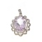APP: 1.2k 11.55CT Purple Amethyst And White Sapphire Sterling Silver Pendant