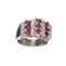 APP: 0.8k Fine Jewelry Designer Sebastian 1.28CT Ruby and Diamond Sterling Silver Ring