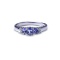 APP: 2.1k 0.89CT Tanzanite And Topaz Platinum Over Sterling Silver Ring