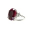 APP: 4.6k 12.33CT Ruby And Topaz Platinum Over Sterling Silver Ring