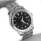 Philip Persio Men's Round Stainless Steel Silver & Black Watch