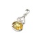 APP: 0.4k Fine Jewerly 2.00CT Oval Cut Citrine And White Sapphire Sterling Silver Pendant