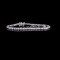 *Fine Jewelry 18 kt. White Gold, Custom Made 3.02CT Round Brilliant Cut Diamond Tennis Bracelet