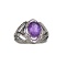 APP: 0.5k Fine Jewelry 2.40CT Oval Cut Purple Amethyst And Sterling Silver Ring